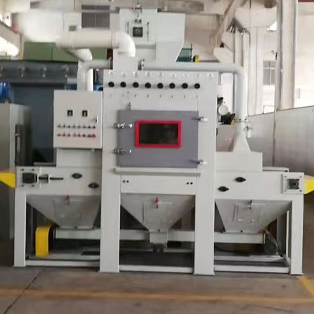 梅州自动式环保不锈钢双面喷砂机高科技设备