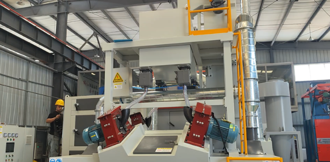 梅州板材除锈强化，通过式抛丸机应用案例